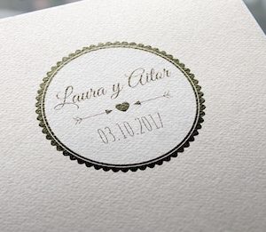 ▷ Sellos Personalizados Boda ❤️